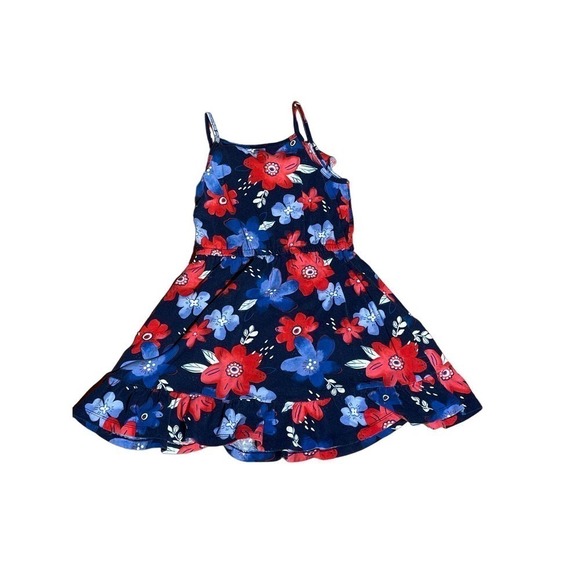 Carter's Girls Floral Summer Dress. Size 8/8A. Red/White/Blue! - Picture 1 of 3